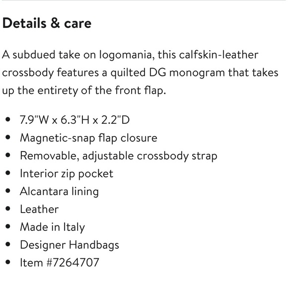 D&G leather flap crossbody bag color black - Picture 4 of 15